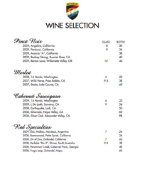 Wine List